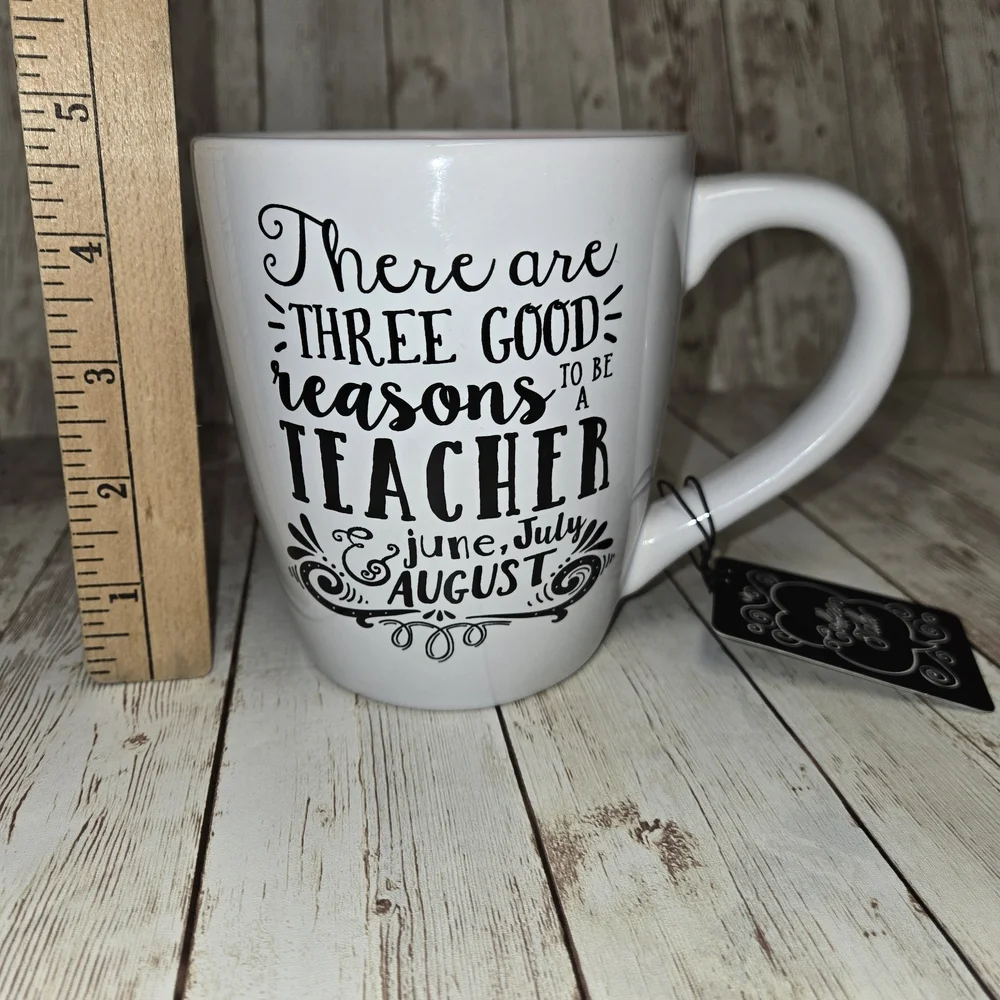 Home Essentials White Coffee Mug with Black Text